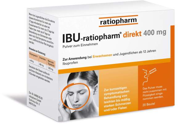 IBU ratiopharm direkt 400 mg Pulver zum Einnehmen 20 Beutel
