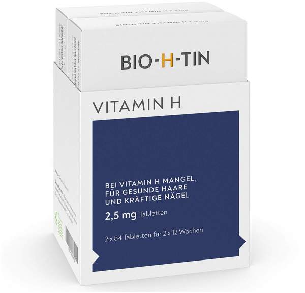 Bio-H-Tin Vitamin H 2,5 mg für 2 x 12 Wochen 2 x 84 Tabletten