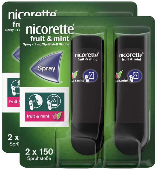 Nicorette Fruit &amp; Mint Spray 1 mg 2 x 2 Stück