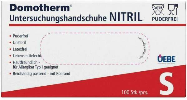 Domotherm Unt.Handschuhe Nitril Unste.Pf S Blau