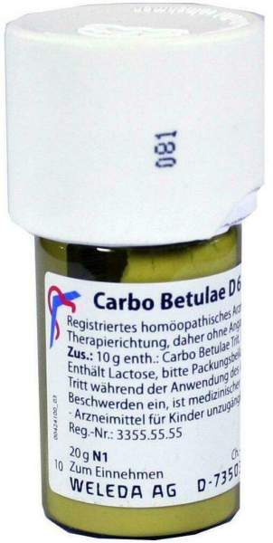 Weleda Carbo Betulae D6 20 G Trituration