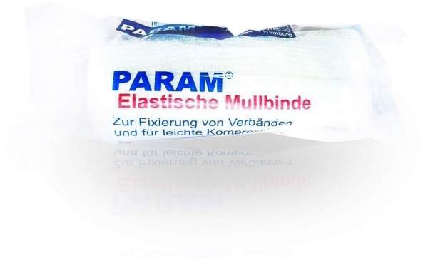 Mullbinden elastisch 8 cm mit Cellophan 1 Binde