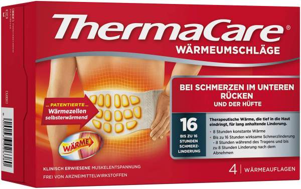Thermacare Rückenumschläge S-XL 4 Stück