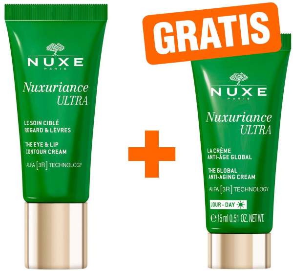 NUXE Nuxuriance Ultra Augen- &amp; Lippenkonturenpflege 15 ml + gratis Tagescreme 15 ml