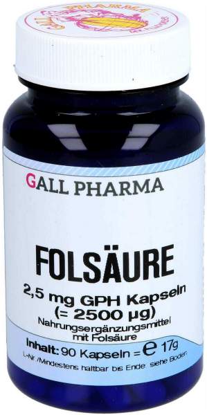 Folsäure 2,5 mg Gph Kapseln 90 Stück