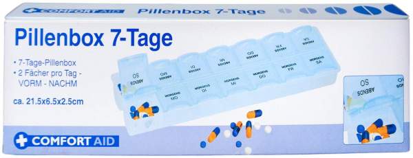 Pillenbox 7tage 2fächer Pro Tag Ca.2,5x6,5x21,5