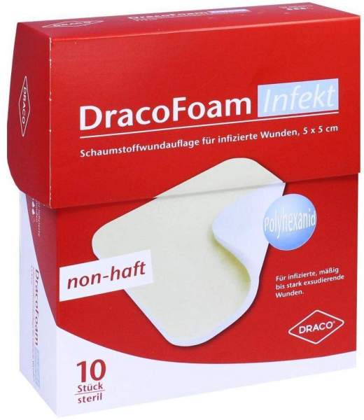 Dracofoam Infekt Schaumstoffwundauflage 5 X 5 cm 10 Stück