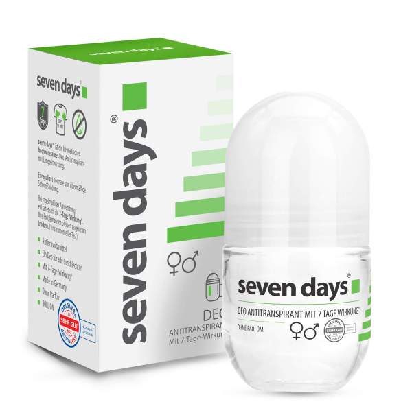 Seven Days Deo Antitranspirant Roll On Ohne Parfüm 50 ml