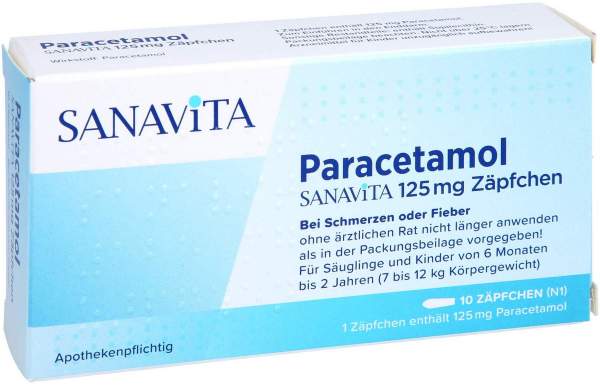 Paracetamol Sanavita 125 mg 10 Zäpfchen