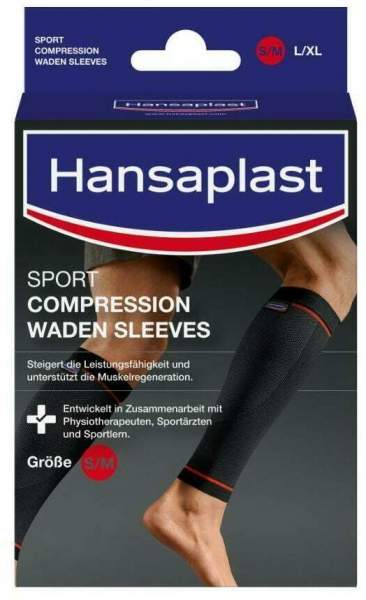 Hansaplast Sport Compression Waden Sleeves Gr.S - M 1 Paar