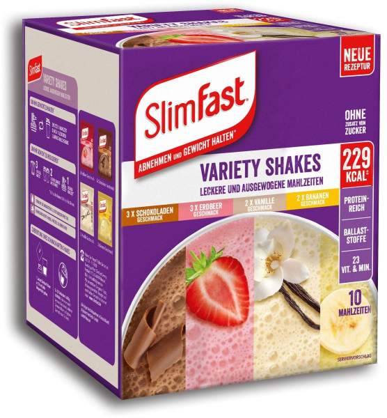 Slim Fast Pulver Probierpaket Gemischt 10 Portionen