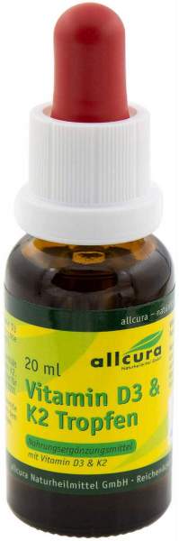 Vitamin D3 &amp; K2 Tropfen 1000 I.E. 20ml