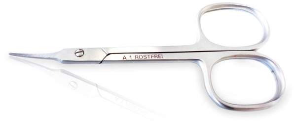 Hautschere Gebogen 9 cm Rostfrei