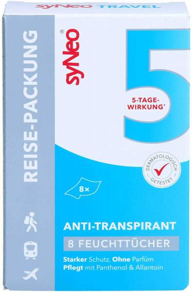 Syneo 5 Antitranspirant Reise-Packung Tücher 8 x 2,5 ml