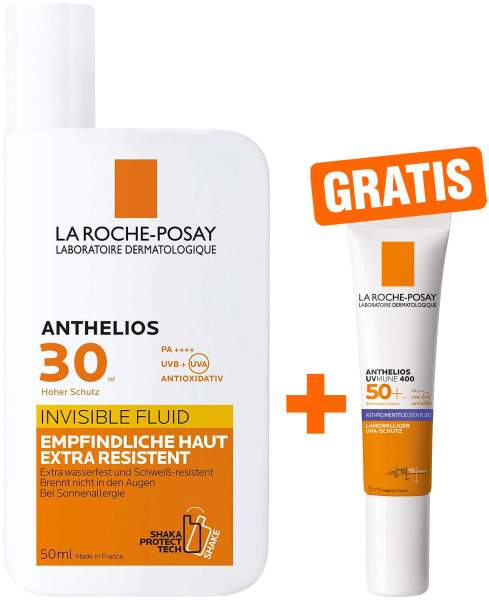 La Roche Posay Anthelios Invisible Fluid LSF 30 50 ml + gratis La Roche Posay Anthelios Anti-Pigment Fluid 15 ml