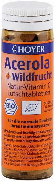 Acerola und Wildfrucht Vitamin C Lutschtabletten