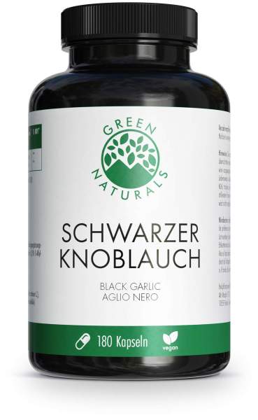 Green Naturals Schwarzer Knoblauch 600mg 180 Kapseln