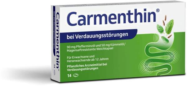 Carmenthin bei Verdauungsstörungen 14 magensaftresistente Weichkapseln