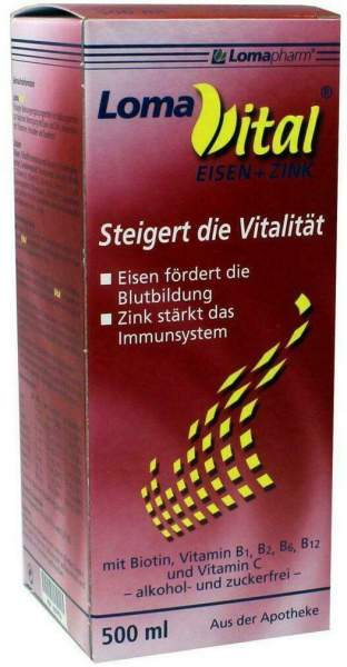 Lomavital Eisen + Zink Flüssig 500 ml Flüssigkeit