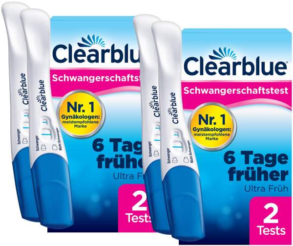 Clearblue Schwangerschaftstest Frühtest frühe Erkennung 2 x 2 Tests