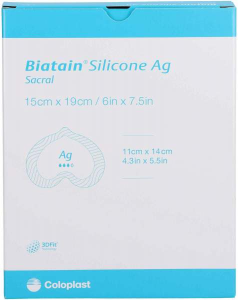 Biatain Silicone AG Schaumverb.Sakr.Klein 15 X 19 cm 5 Stück