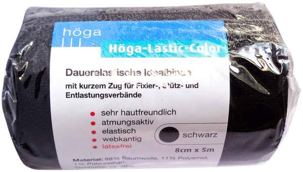 Höga-Lastic Color Idealbinde 8 cm X 5 M Schw.Cell 1 Stück
