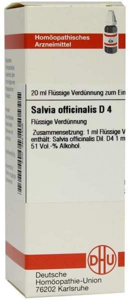 DHU Salvia officinalis D4 20 ml Dilution