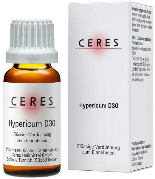 Ceres Hypericum D 30 Dilution 20 ml