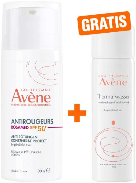 Avene Antirougeurs Rosamed Anti-Rötungen Protect SPF50 30 ml + gratis Avene Thermalwasser Spray 50 ml
