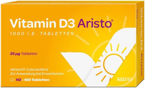 Vitamin D3 Aristo 1000 I.E. 100 Tabletten