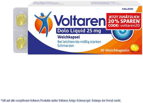 Voltaren Dolo Liquid 25 mg 10 Kapseln