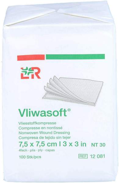 Vliwasoft Vlieskompressen Unsteril 7,5 X 7,5 cm 4lagig 100...