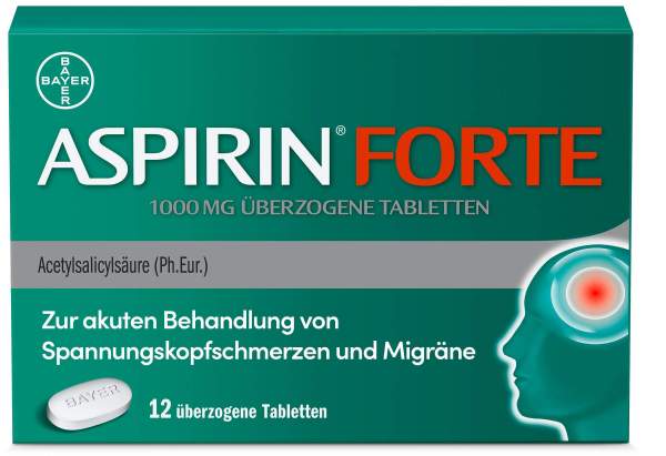Aspirin Forte 1000 mg 12 überzogene Tabletten