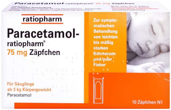 Paracetamol Ratiopharm 75 mg 10 Zäpfchen