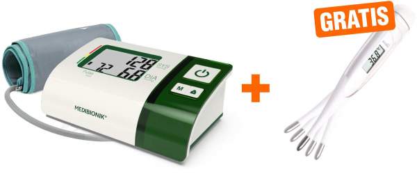 Oberarm-BlutdruckmessgerätMedibionik + Gratis DigitalesFieberthermometer flex