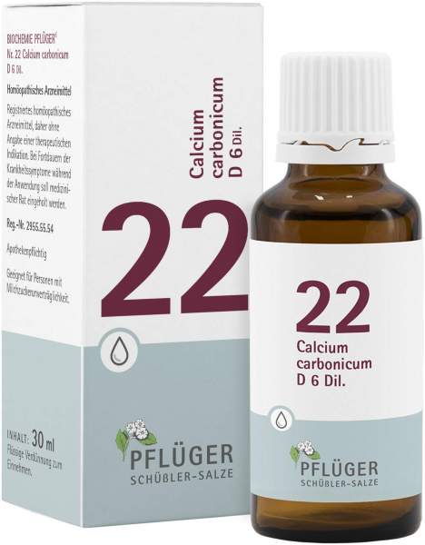 Biochemie Pflüger 22 Calcium Carbonicum D6 30 ml Tropfen