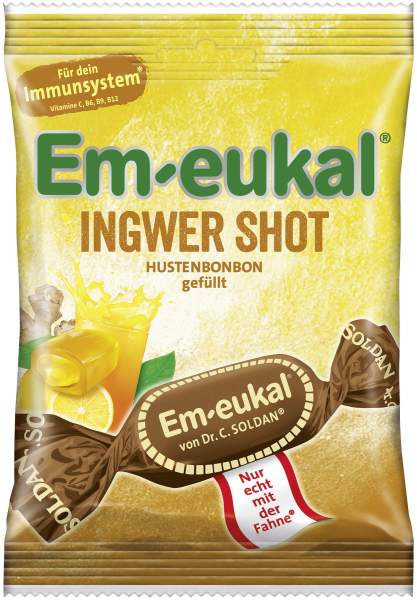 Em Eukal Ingwer Shot Gefüllt Bonbons 75 G