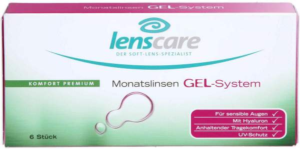 Lenscare Gel-System Monatslinse -2,25 dpt 6 Stück