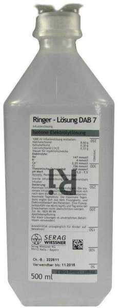 Ringer Lösung Dab 7 Plastik 500 ml Infusionslösung