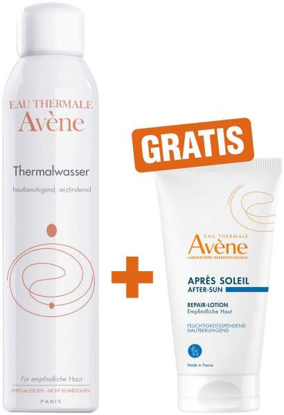 Avene Thermalwasser Spray 300ml + gratis Repair-Lotion nach der Sonne 50 ml