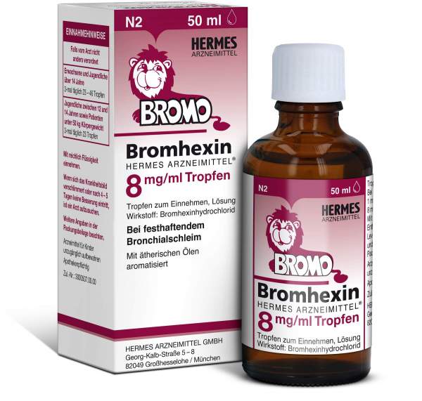 Bromhexin Hermes Arzneimittel 8 mg je ml 50 ml Tropfen