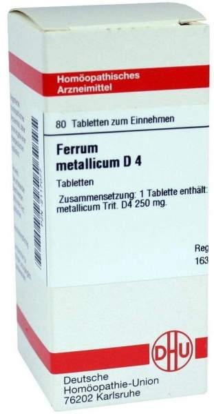 DHU Ferrum metallicum D4 80 Tabletten
