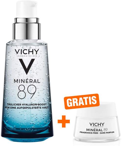 Vichy Mineral 89 Elixier 50ml + gratis 72h Feuchtigkeits Boost 15 ml Creme
