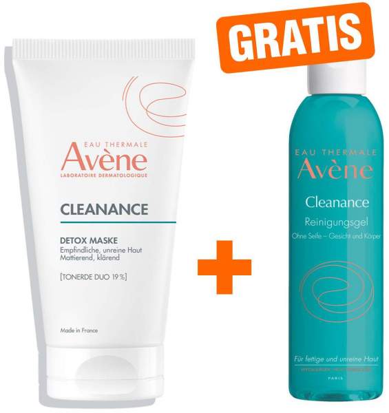 Avene Cleanance Detox Maske 50 ml + gratis Reinigungsgel 100 ml