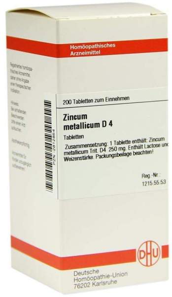 Zincum Metallicum D4 Dhu 200 Tabletten