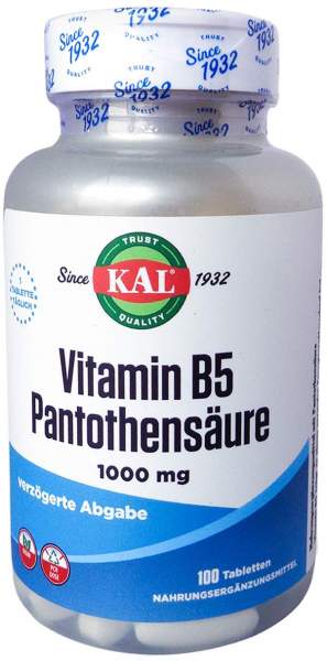 Vitamin B5 1000 mg Pantothensäure Kal Tabletten