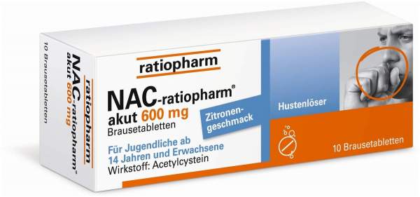 Nac-Ratiopharm Akut 600 mg 10 Brausetabletten