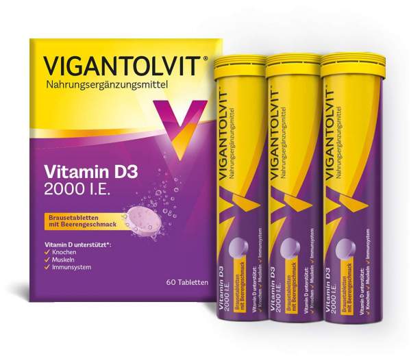 Vigantolvit 2000 I.E. Vitamin D3 60 Brausetabletten