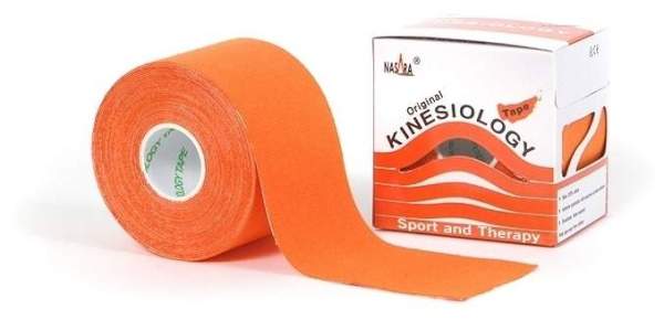Kinesiotape Nasara 5 cm X 5 M Orange 6 Pflaster