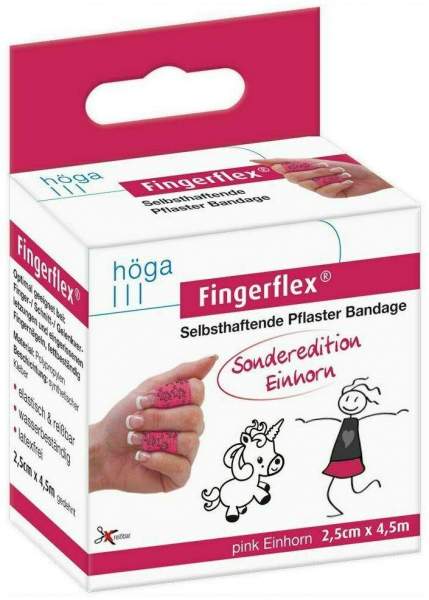 Fingerflex 2,5 cm X 4,5 M Pink Einhorn Latexfrei 1 Stück